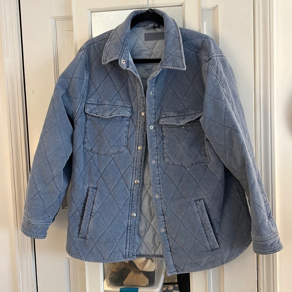 BLANK NYC oversized quilted corduroy jacket